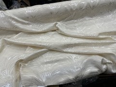 Damask Jacquard Brocade Fabric – 59” Wide -Sold By The Yard – Off White