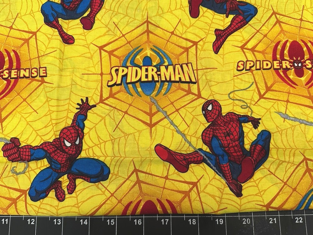 Tina SCRAP 9″x21″ Marvel Spiderman Superhero Spider Man HTF Retro Cotton fabric