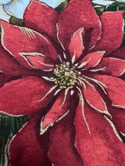 Woodland Christmas Fabric by Fabri-Quilt 3 Yds Poinsettias Pinecones Berries