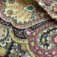 Raymond Waites Myesha Floral Maroon Brown Palette Upholstery Fabric-3 1/2 YX 51”