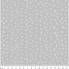 Fat Quarter – It’s Raining Cats and Dogs – Criss Cross Medium Grey Fabric