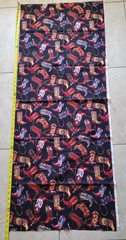 Alexander Henry Well-Heeled Colorful Cowboy Boots & Ropes on Black Fabric 51″