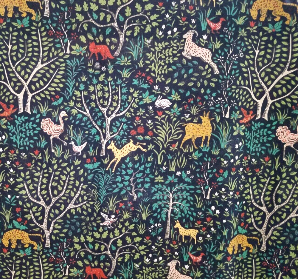Folkworld in Admiral BTY Robert Allen 100% Cotton Duck 54″ W Animals Trees
