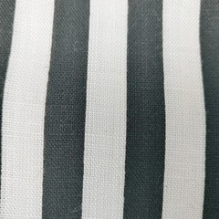 Home Decor Fabric Black and White Half Inch Strips 2 Yards x 58″ Wide