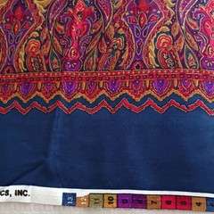 Metro Fabrics, Inc. Paisley Geometric Multicolor Fabric Up to 45” Wide