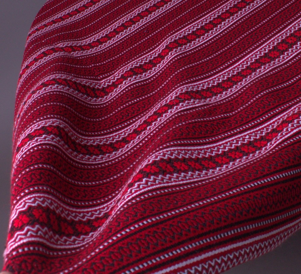 Set 4 Decorative coverlet:Ukrainian ornament PLAKHTA Red black white