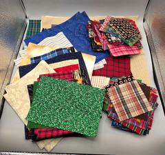 Quilting Fabric Pieces Lot 1 Pound