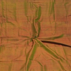 Vintage Green Dual Tone 100% Pure Silk Sari Remnant 5YD Craft Fabric Silk Scrap