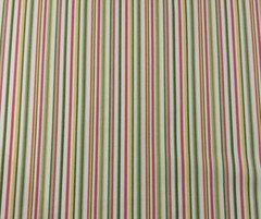 COVINGTON FREESIA GREEN RED YELLOW STRIPED FURNITURE FABRIC BY THE YARD 54″