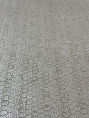 Nassimi Dimension Textured Vinyl Fabric Honeycomb White Upholstery 4.75+ Yards