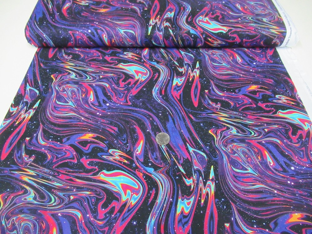 Timeless Treasures quilt-craft fabric GALAXY MARBLE black 6+ yds (cd-3775) Bolt!