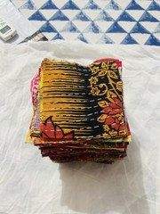 kantha scraps 6×6″ 150pc and embroided scraps 6×7″ 30pcs