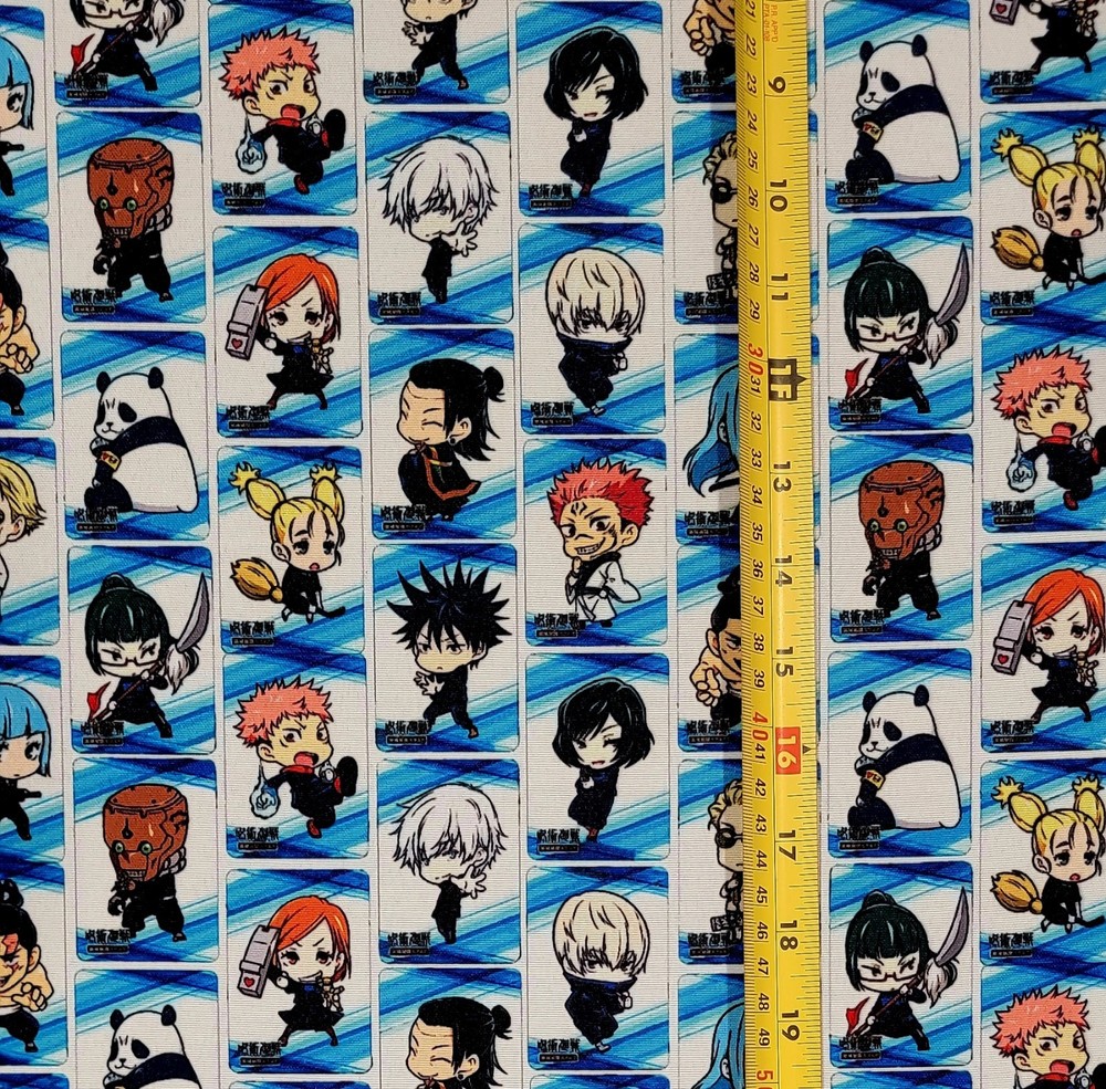 JUJUTSU KAISEN CHIBI ANIME 1 YARD FABRIC ( 36″ X 58″ ) BRAND NEW