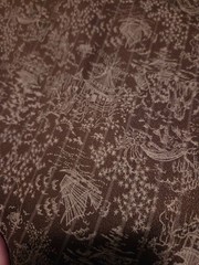 VTG CHINOISERIE Soverign Textiles Fabric Brown/Cream/Sewing/Craft/Home/44″/BTY