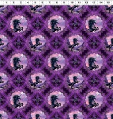 UNICORN MAGIC BY Anne Stokes Clothworks Y4709-104 Magical purple fabric BTHY