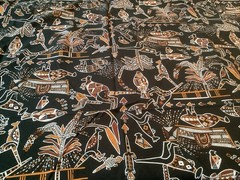 Hoffman California Fabrics 1989 African Tribal Print 2 Yards New Old Stock 42” W
