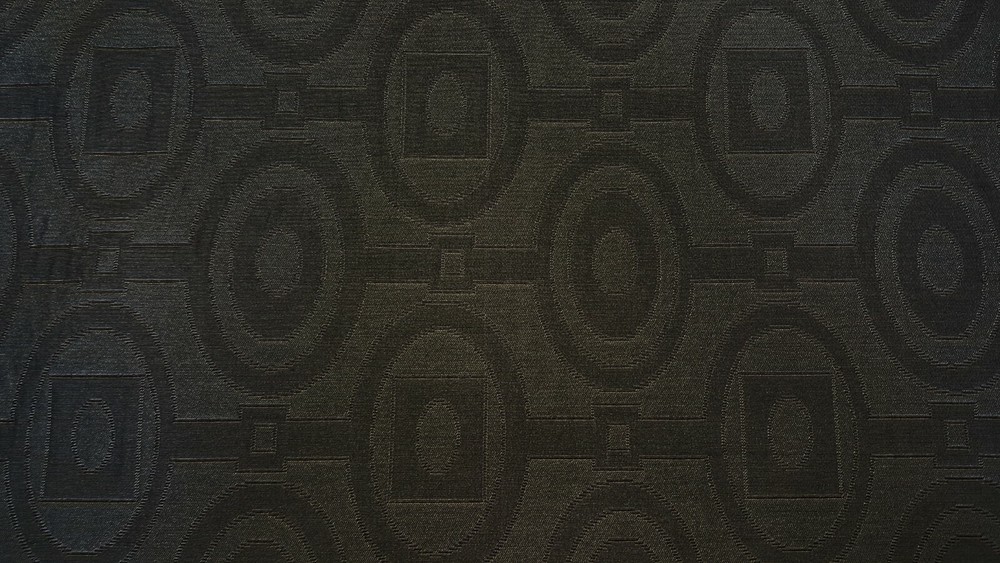 Discount Fabric JACQUARD Charcoal Oval Geometric Upholstery & Drapery