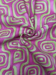 Modern Geometric Decorator Fabric Cotton Fushia/Lime Green ***Read for Yardage