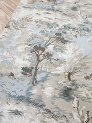 Thibaut Fabrics, Lincoln Toile, Tree Design in blues, tans and browns