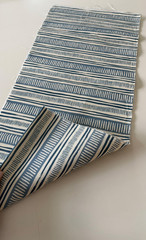Titley & Marr Dash Stripe Blue Print Designer Fabric 14″W x 65″H Remnant, New