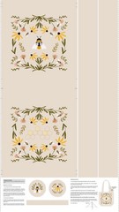 FIGO – Humblebee – 24.5″ Canvas Tote Panel – Cream