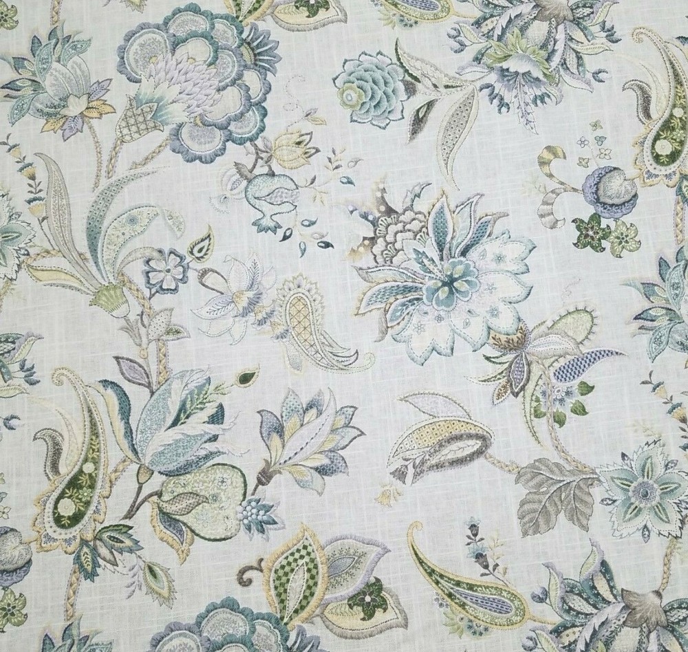 Garden Flora in Foam BTY 54″ Wide P Kaufmann 100% Cotton Slub Duck Jacobean