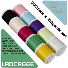 56 Spools Sewing Thread Kit for Hand and Machine Use, Assorted