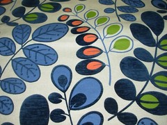 10 YDS MICROFIBRE LINEN CUT VELVET LEAVES BLUE UPHOLSTERY FABRIC FOR LESS