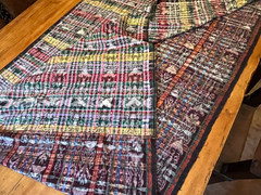 Vintage Guatemalan Handwoven Cotton Fabric – Reversible Loop – 57″x36″x2 Panels