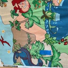 VNTG House ‘N Home LAND OF DINOSAURS Drapery Fabric, 5 Yds 17”x 44”,Thick, READ