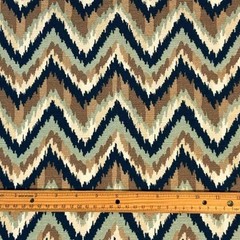 Mill Creek Nate Berkus AHMAR Chevron SEAPORT Blue Cotton Drapery Pillow Fabric