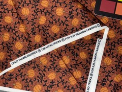1/2 Yd Camp Thimbleberries Treats No Tricks RJR Cotton Fabric Pumpkins Vines