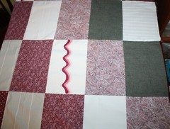 Mauve Pink Floral Cotton Fabric Unfinished Blanket Quilt Top – 51×90