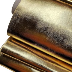 Gold Metallic Faux Leather Vinyl PU Leather Fabric for Leather Craft Supplies