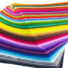 48PCS Assorted Color Felt Fabric Sheets 12″x12″ (30x30cm) for DIY Craft & Sewing