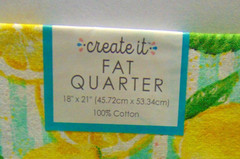 2pc Cotton Fat Quarters, Waverly & Create It – Solid Yellow & Lemon Fruit Print