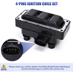 Unifizz Black Ignition Coil Fit for Ford Ranger Explorer Mustang Aerostar Tau…