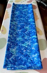 Gorgeous Vtg Polyester Abstract Floral Fabric 59”x2.1Y Light & Dark Blue