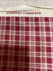 2 Pieces Of 90sCountry Classics Fabric :Red Plaid (37”x31”) & Blue Plaid(44”x 82