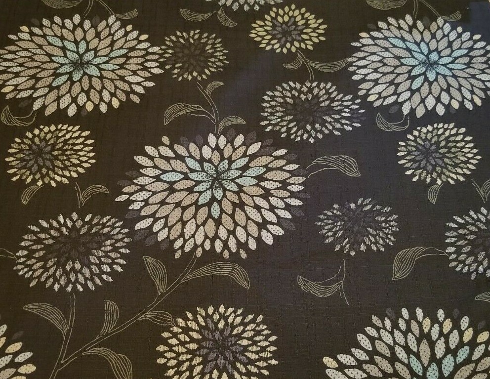 Tonal Florals on Deep Indigo Japanese Cotton Dobby