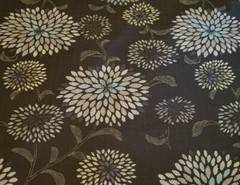 Tonal Florals on Deep Indigo Japanese Cotton Dobby