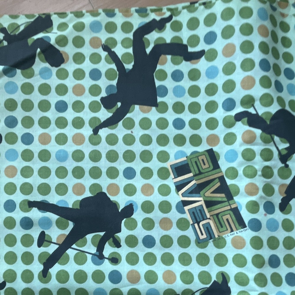 Elvis Presley fabric VIP Cranston Polka Dot Fabric teal Green Blue Black Brown