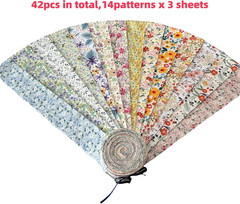 2.5 Inch Jelly Roll Fabric Strips Assorted Bundle,100% Cotton Precut Floral Fabr