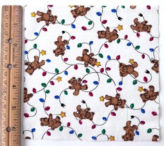 100 Quilt Fabric Squares 6.5″ x 6.5″ – Christmas – Santa, Bears, Snowmen, Rose