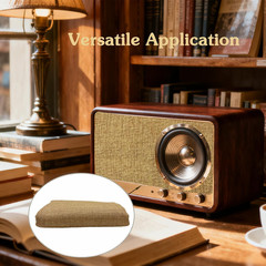 19.7X57.5 Inch Linen Speaker Grill Cloth, Speaker Fabric Protective Dustproof Me