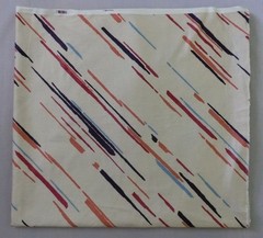 Vtg House N Home Fabrics Drapery 1984 6.5 Yrd Dash Striped Cream Cotton Fabric