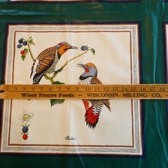 Waverly Birds Country Weekend Fabric 12 Squares Pillow Upholstery 54 x 2 yds VTG