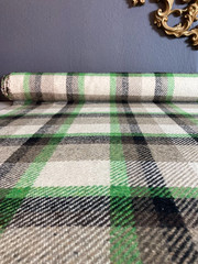 100% Wool Plaid Coating Fabric 61″ Wide Pendleton Style Half Yard New Zealand