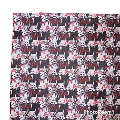 Printed Faux Leather Vinyl Roll Cruella D’vel 12×54 Inches
