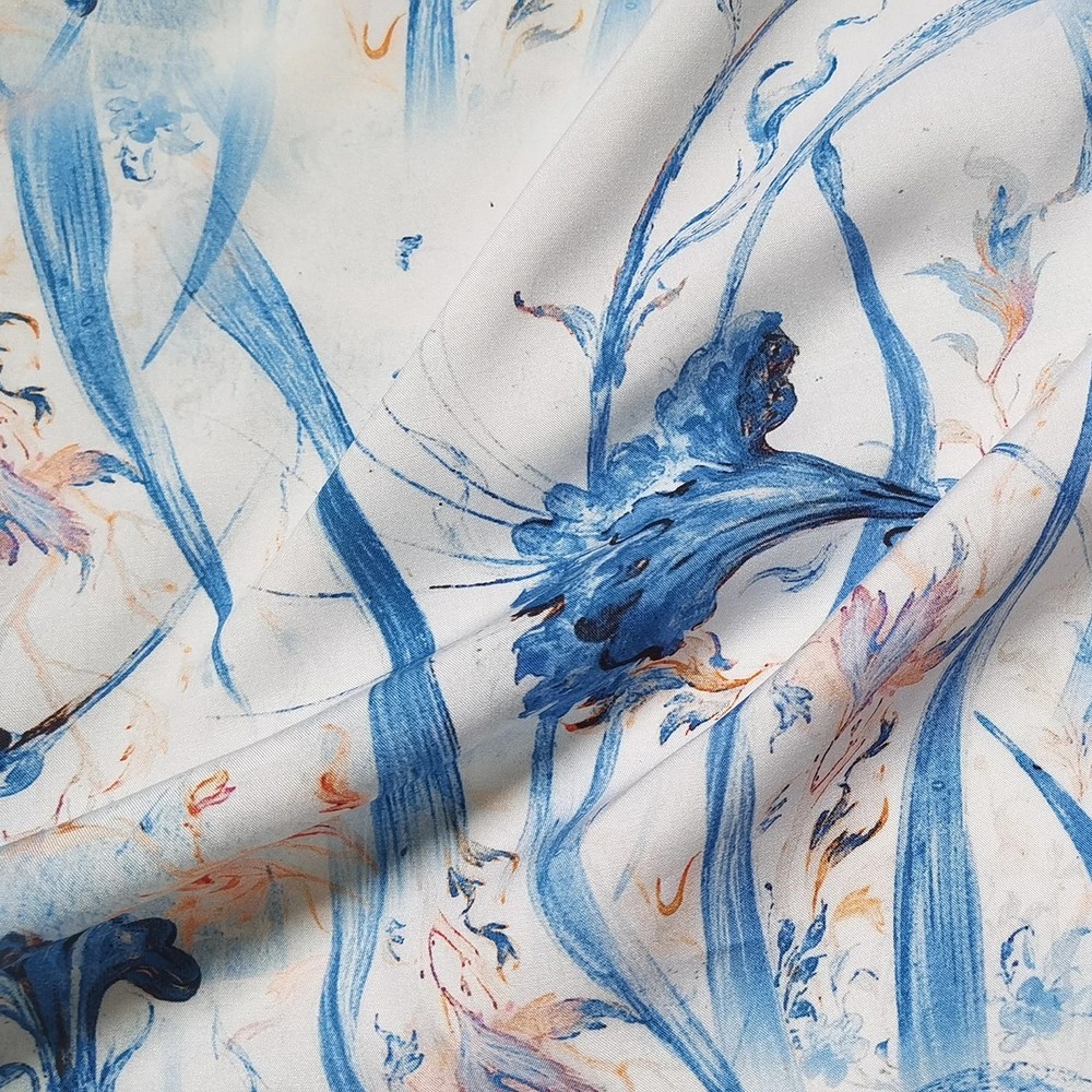 55” Wide By Yard Summer Shirt Fabric Soft Natural Pure Viscose Rayon Material
